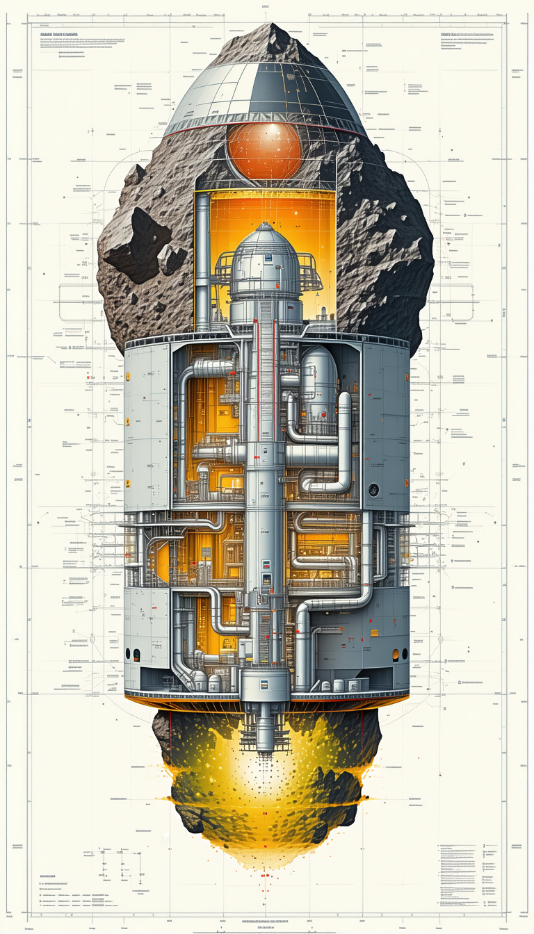 large, industrial-looking structure shown drawing