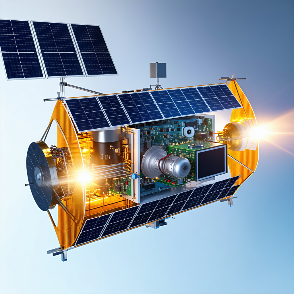 A Small, Round Spacecraft With A Solar Panel On Its Side