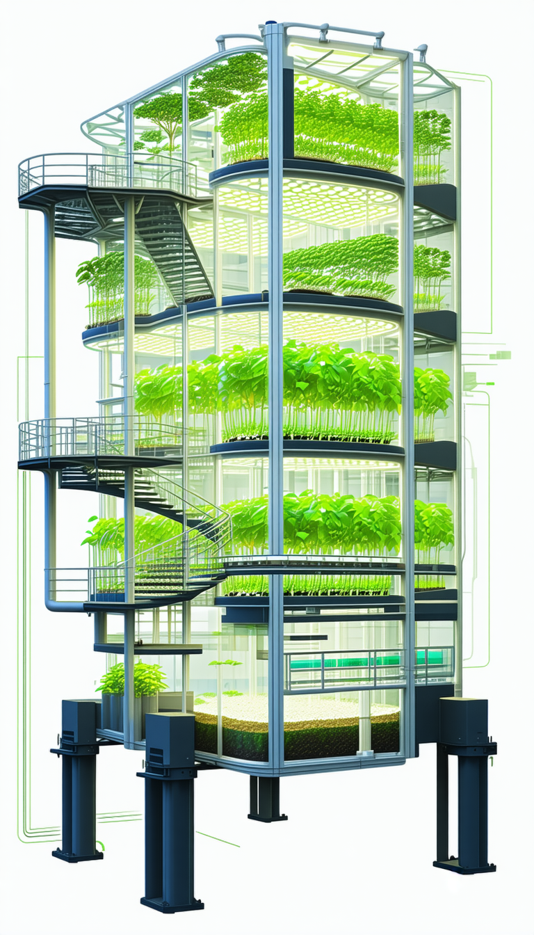 A Large, Multi-story Building With A Spiral Staircase Leading To The Top