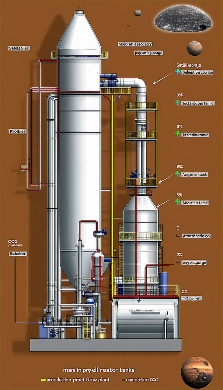 A Large Industrial Plant Is Shown In A Diagram, With A Large Pipe Running Through The Center