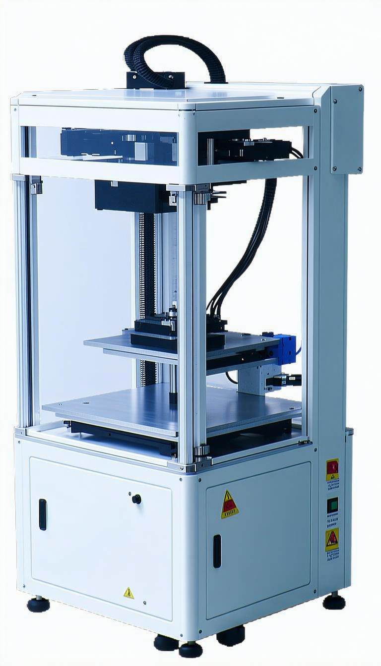 A White Machine Is Sitting On A White Surface