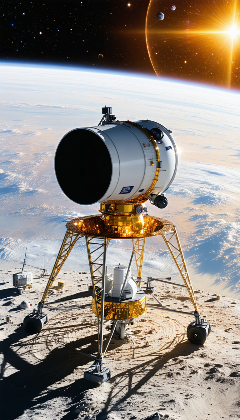 A Space Station With A Large Dome-shaped Structure On Top Of It