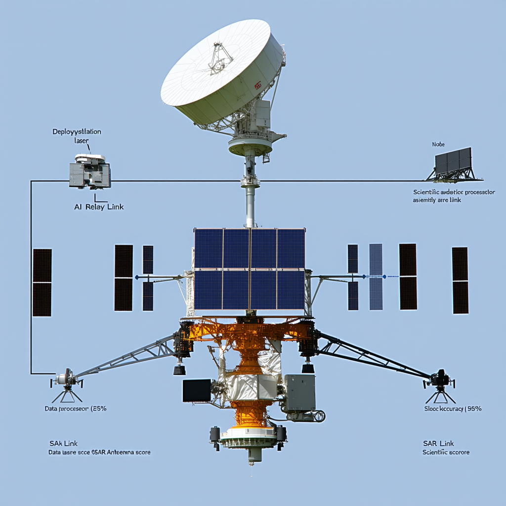 A Large Satellite Dish, Which Is The Main Focus Of The Scene