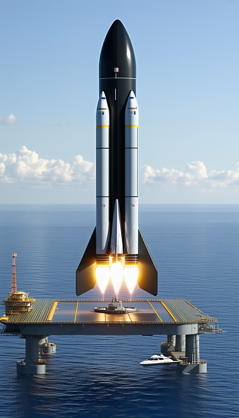 A Space Shuttle Is Seen Flying Through The Sky, With Its Booster Rockets Still Attached