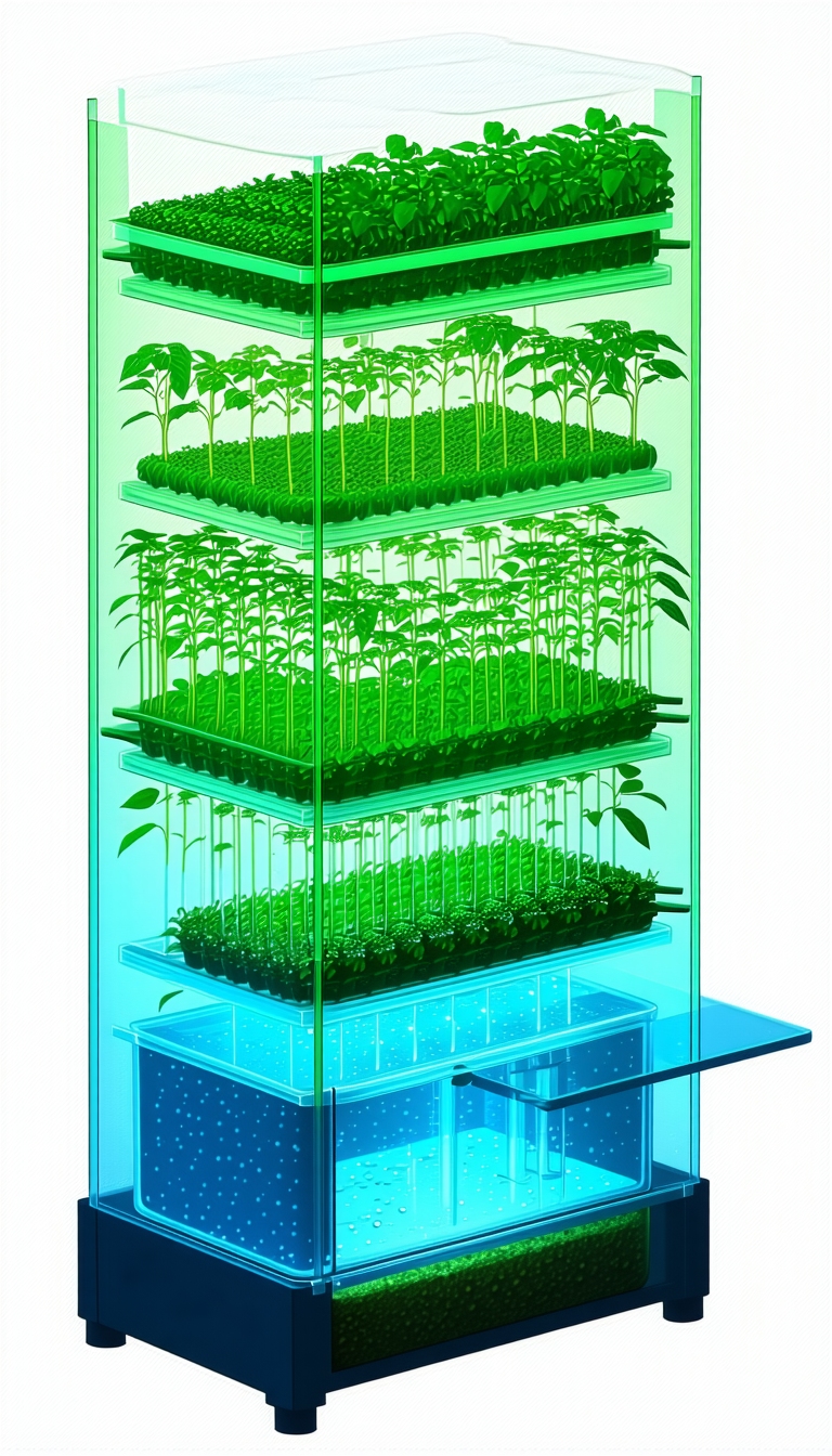 A Large, Multi-tiered Plant Display With A Variety Of Plants Growing In It