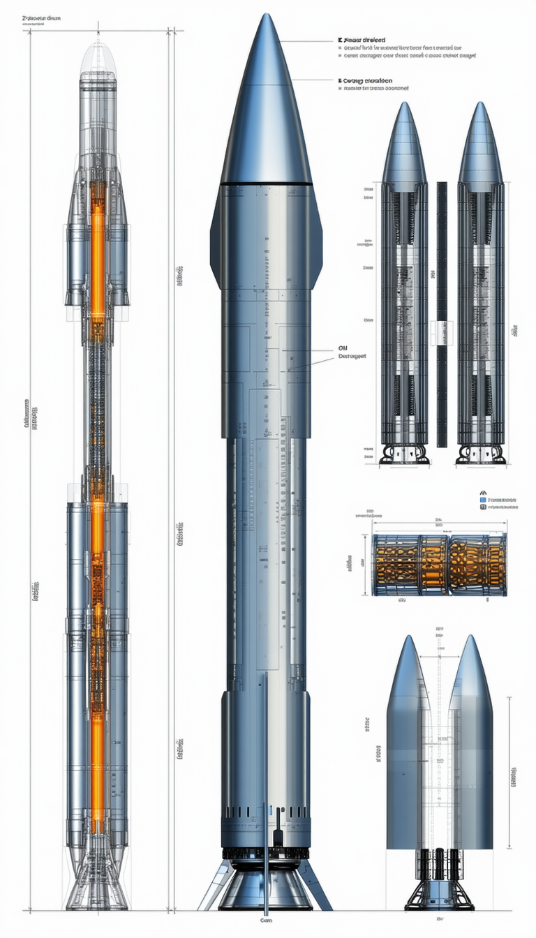 A Space Shuttle Is Shown In A Series Of Diagrams, With The Main Focus On The Rocket Engine