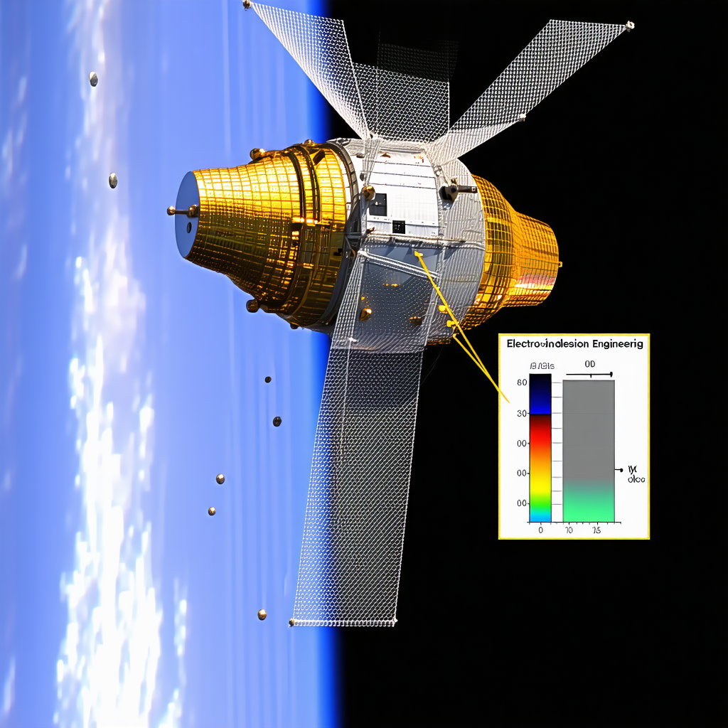 A Spacecraft With A Large, Blue And White Sail, Flying Through The Vast Expanse Of Space