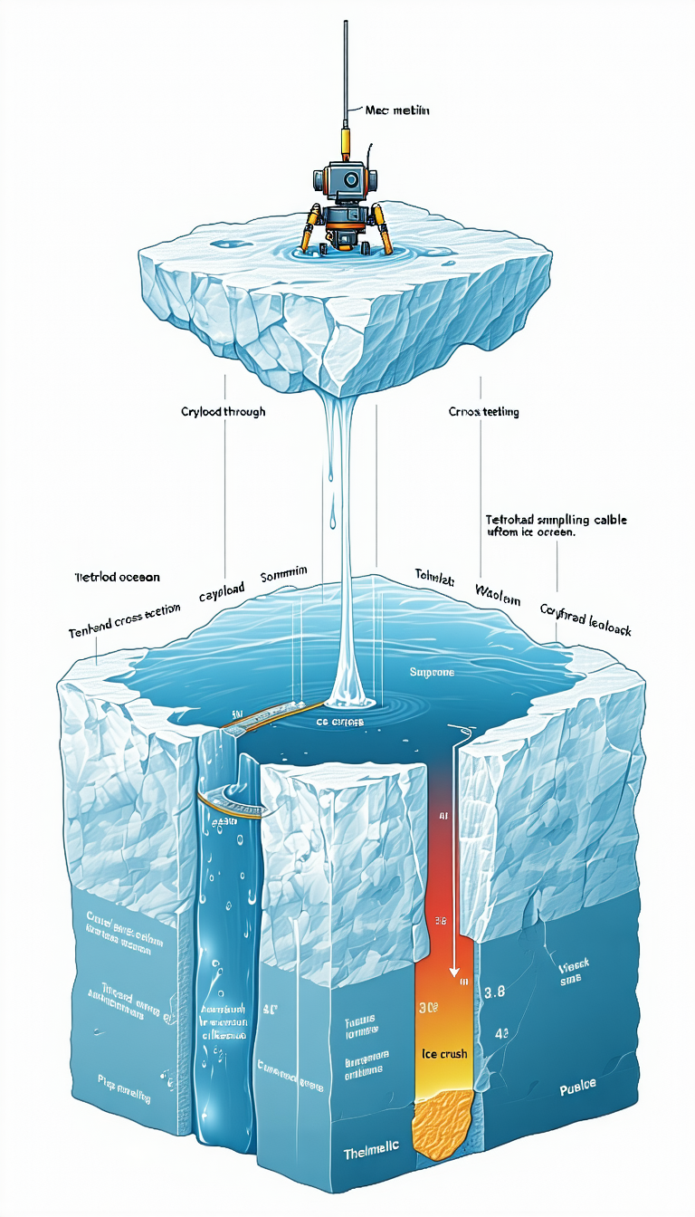 The Image Is A Diagram Showing The Different Layers Of A Glacier