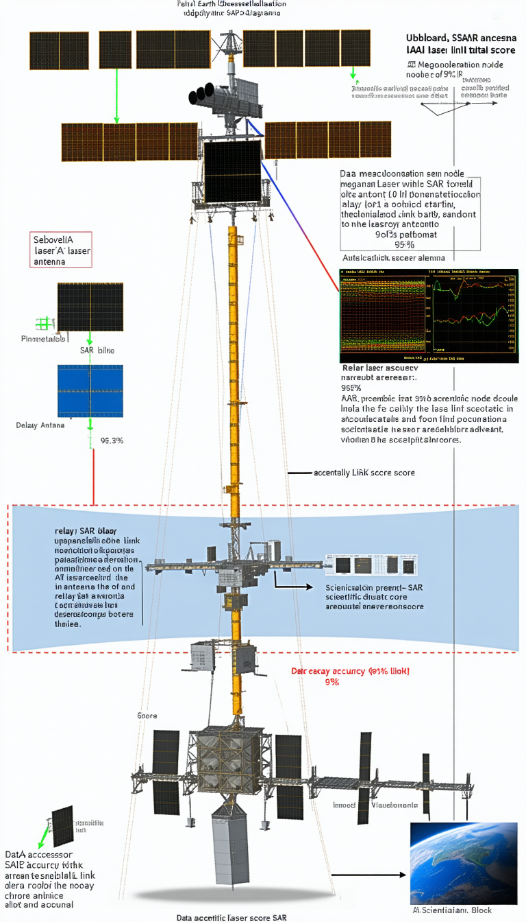The Image Is A Diagram Showing The Different Parts Of A Satellite