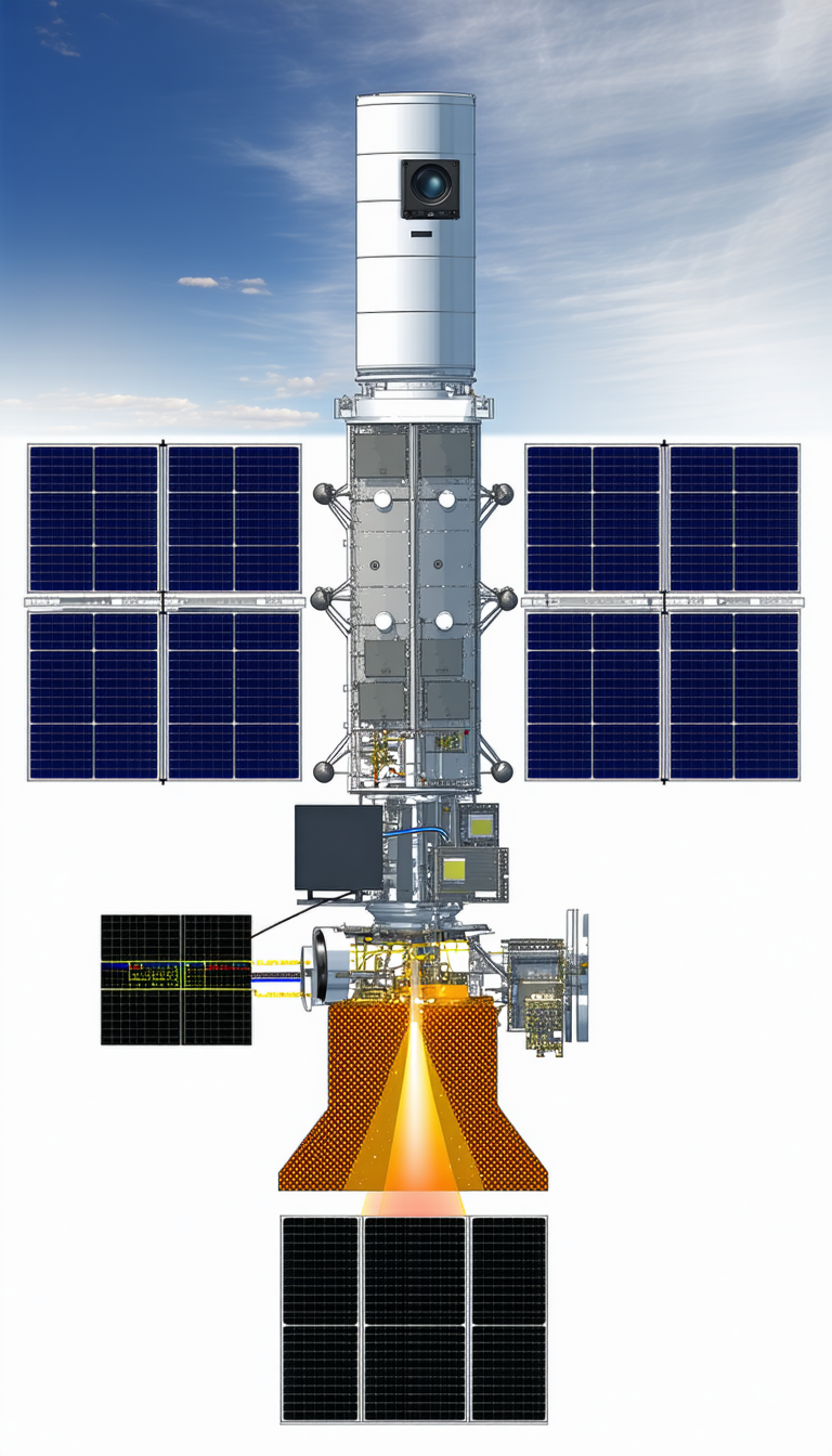 model spacecraft, likely satellite