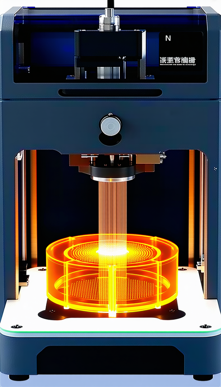 A Large Machine With A Circular Object On Top Of It
