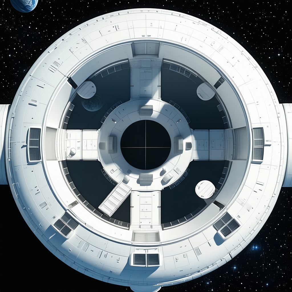 image, there large white spacecraft
