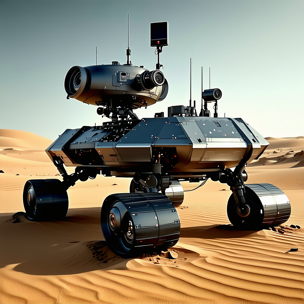 A Futuristic Robotic Vehicle With A Large, Round Wheel In The Center