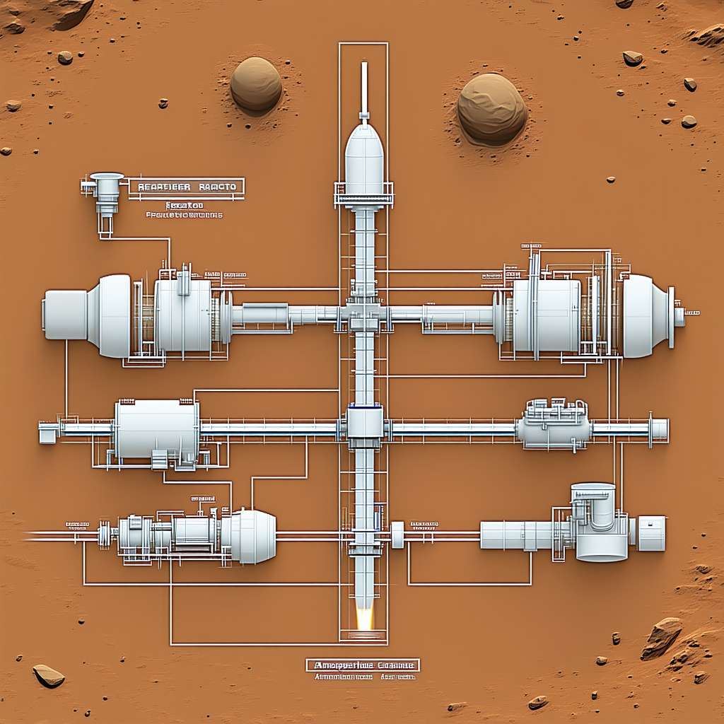 The Image Is A Detailed Drawing Of A Space Station, Showcasing Its Various Components
