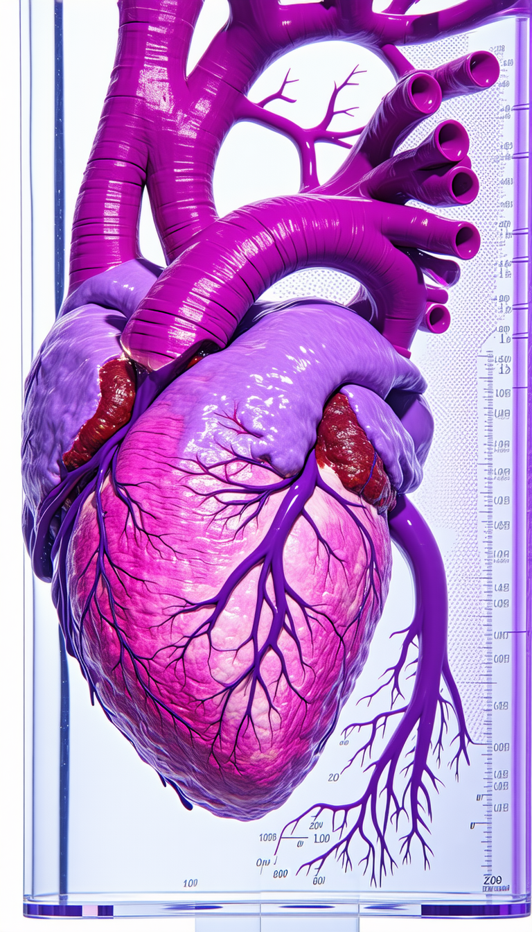 A Purple Heart With A Long Purple Vein Running Through It