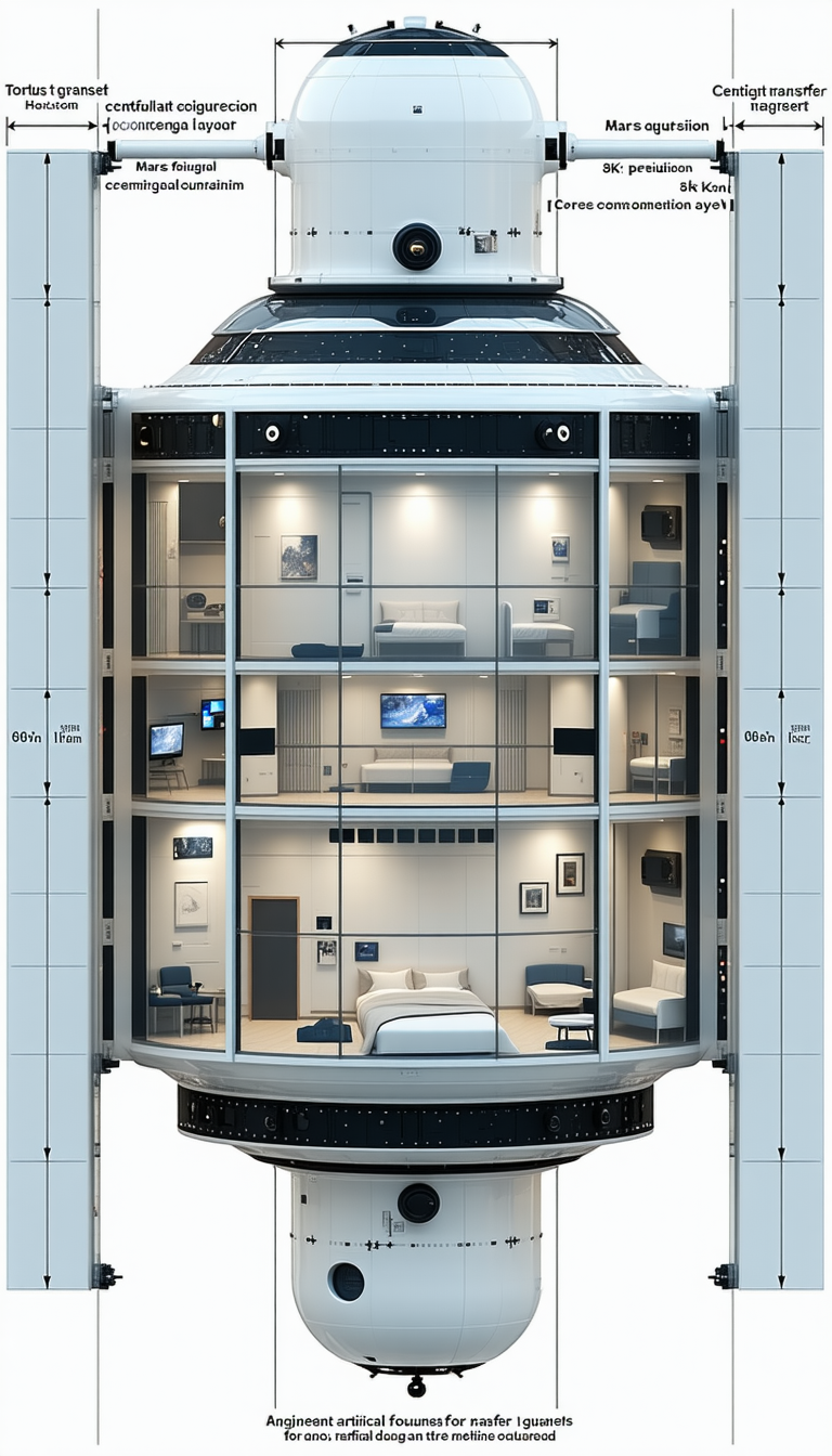 model futuristic living space