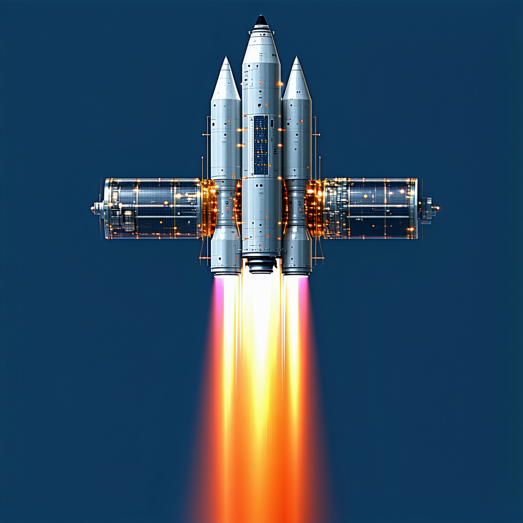 A Rocket Is Shown In A Close-up View, With Its Engine And Exhaust Visible