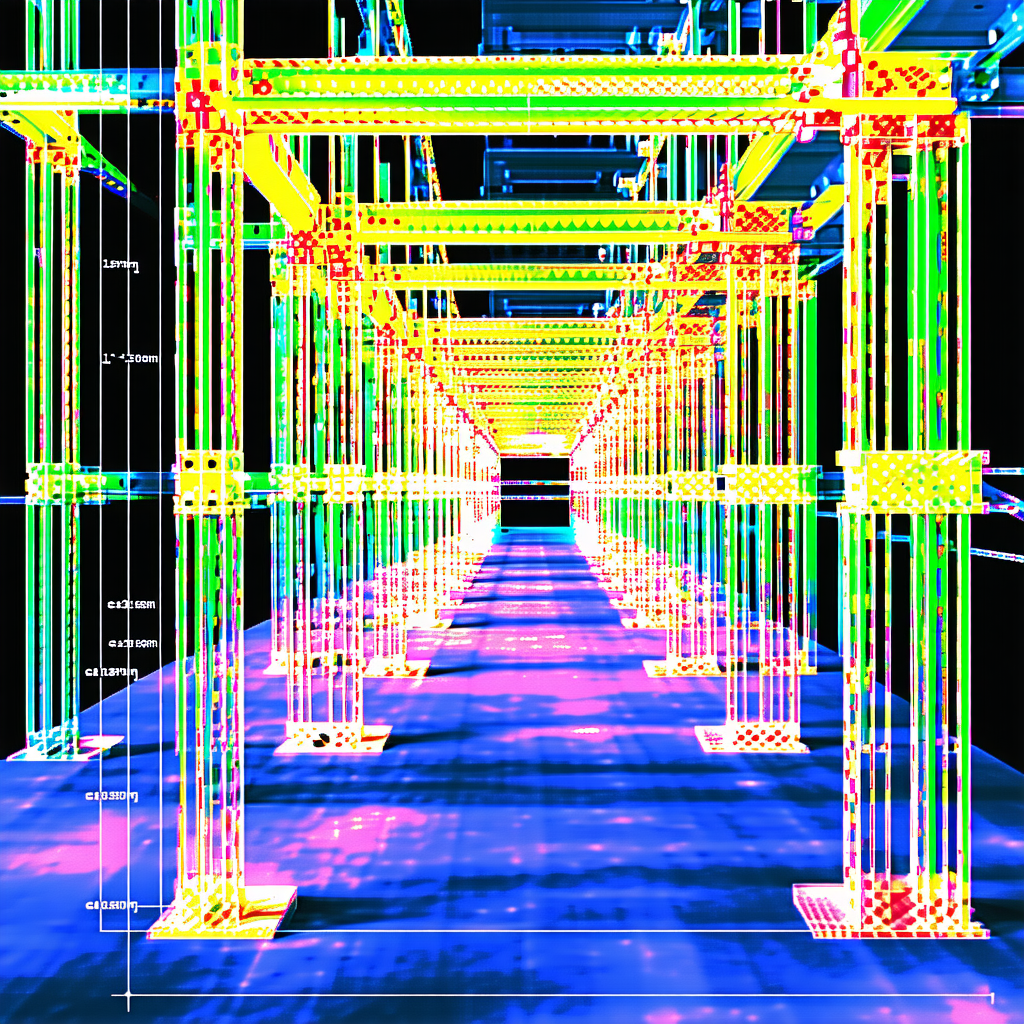 A Large, Colorful, And Illuminated Structure Is Shown In The Image
