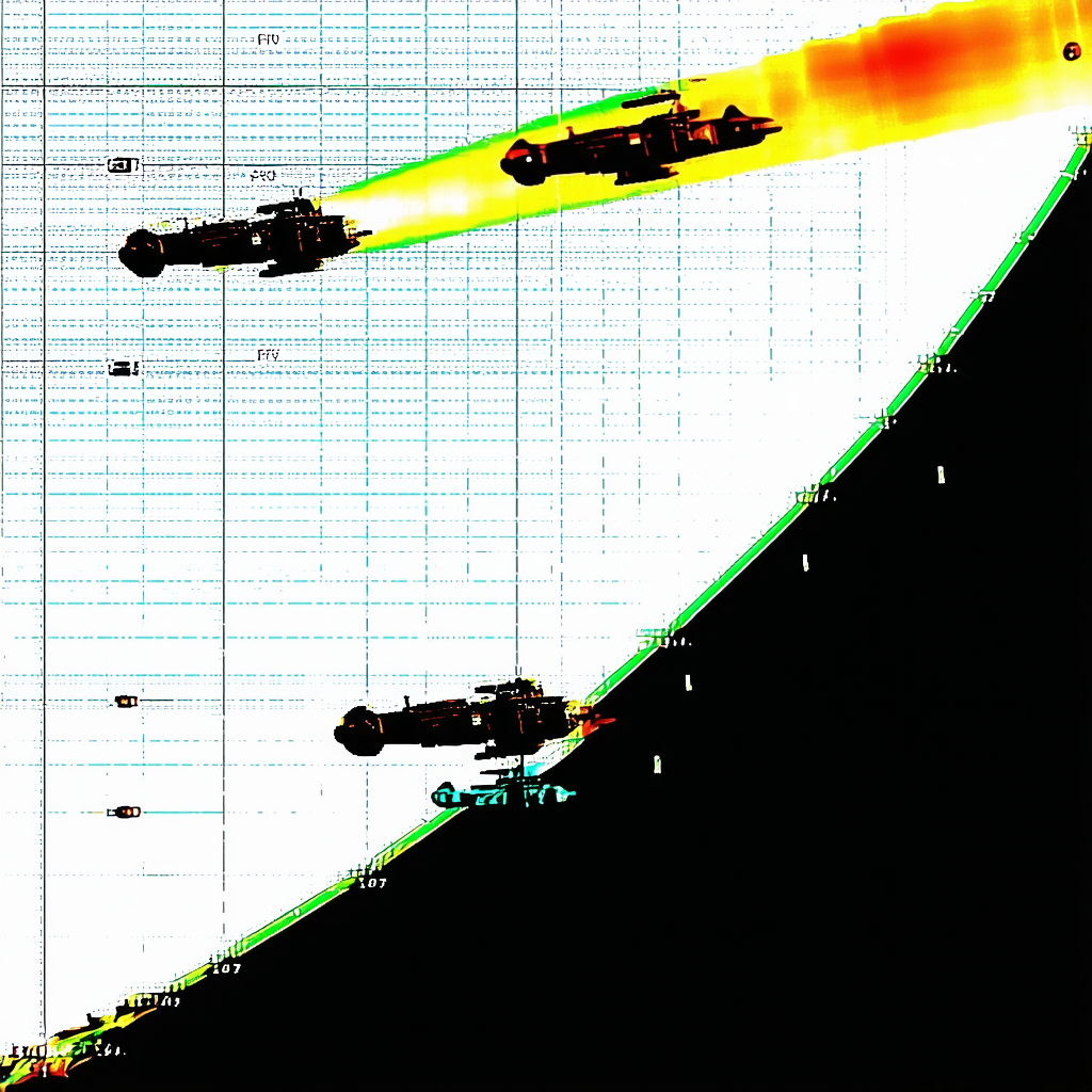 In The Image, There Are Three Spaceships Flying In The Sky