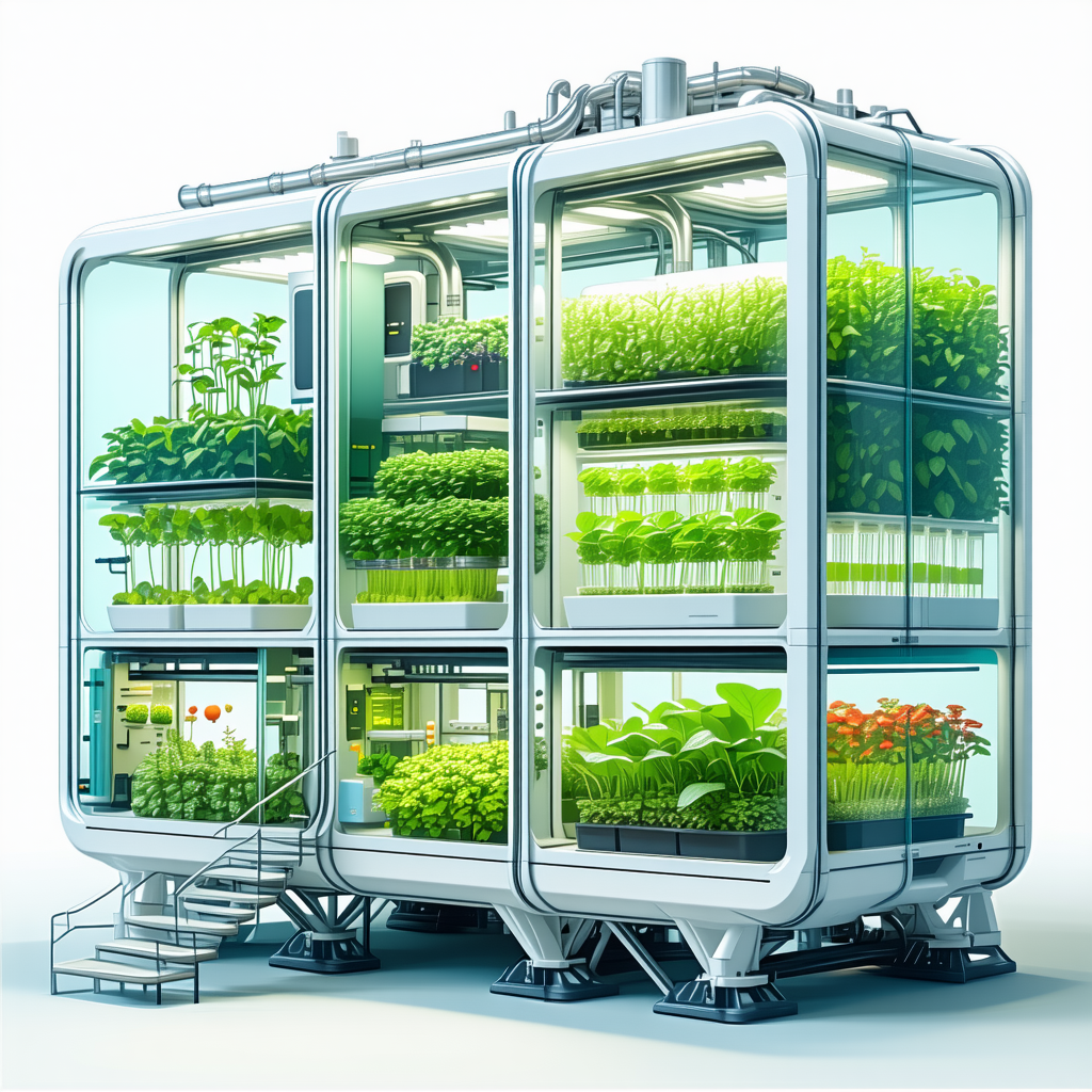 A Large, Multi-level Greenhouse Filled With Various Plants