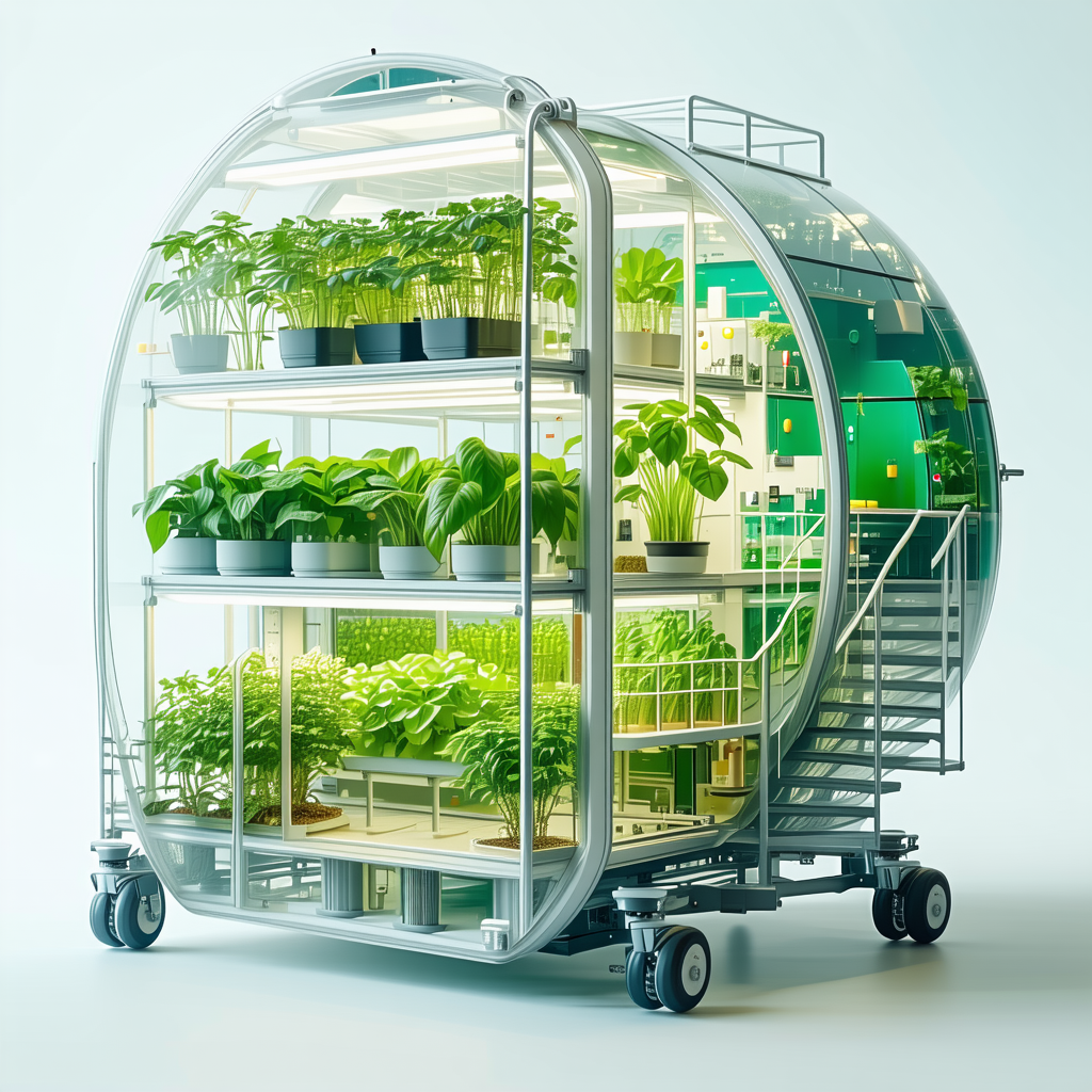 A Large, Round, Glass-walled Structure That Houses A Variety Of Plants