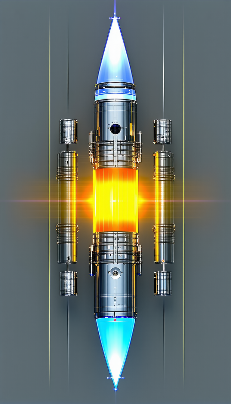 A Futuristic Spacecraft Is Shown In A Close-up View