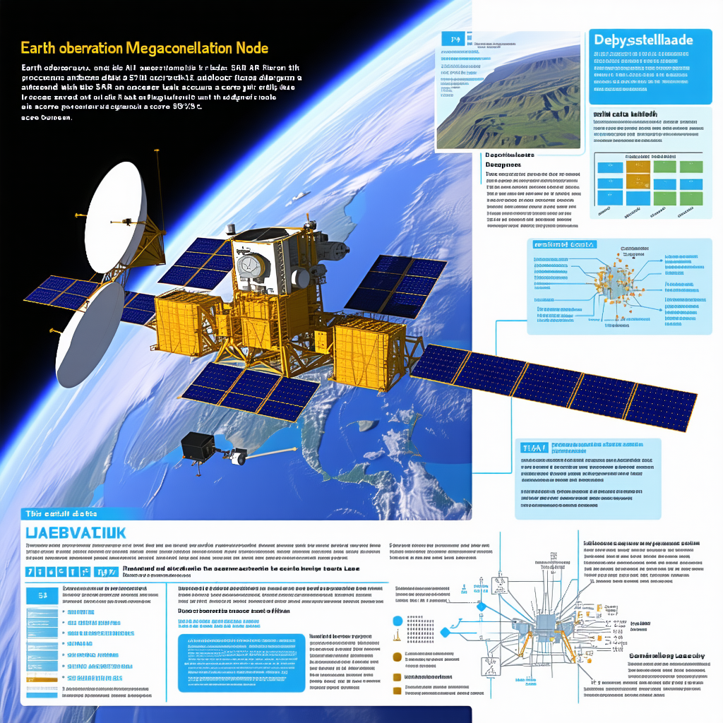 The Image Is A Poster That Showcases A Spacecraft In A Yellow And Blue Color Scheme