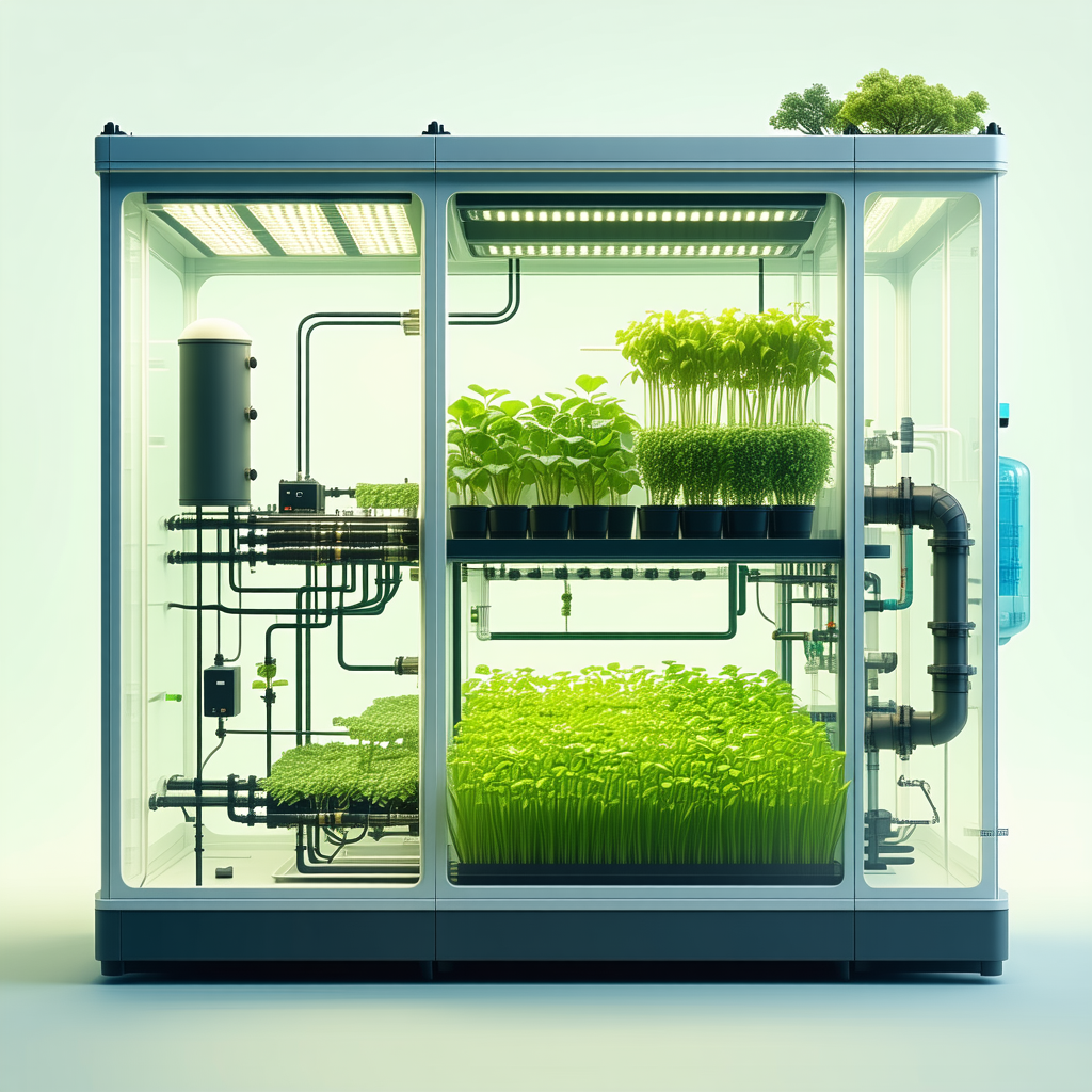 A Large, White, And Glass-walled Structure Filled With Various Plants