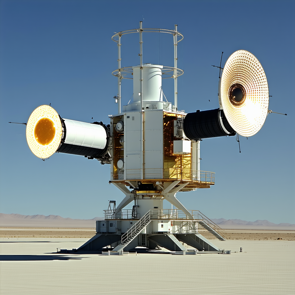 A Large White Structure With Two Large Exhaust Pipes On The Side