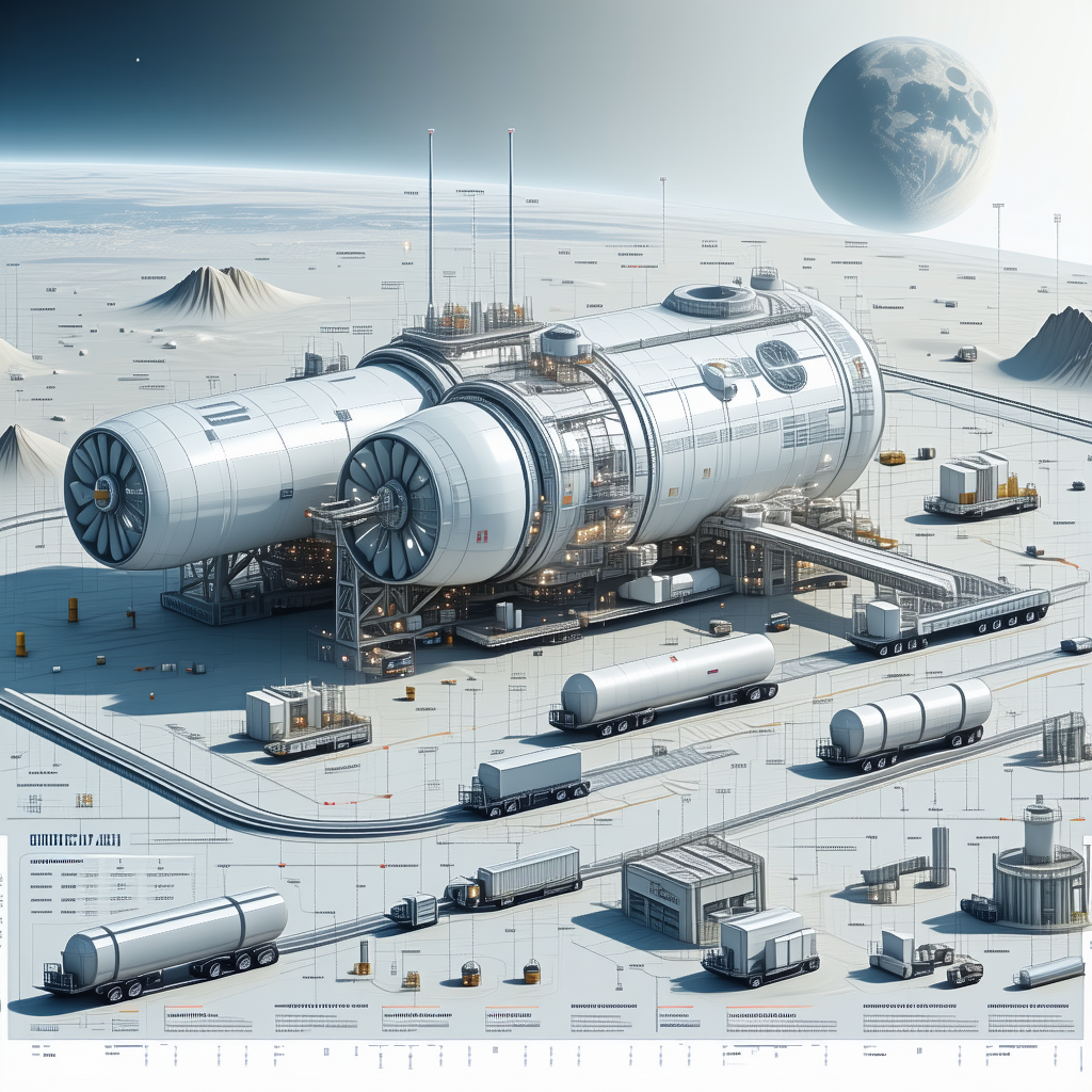 In This Futuristic Scene, A Massive Space Station Is Being Assembled On A Distant Planet