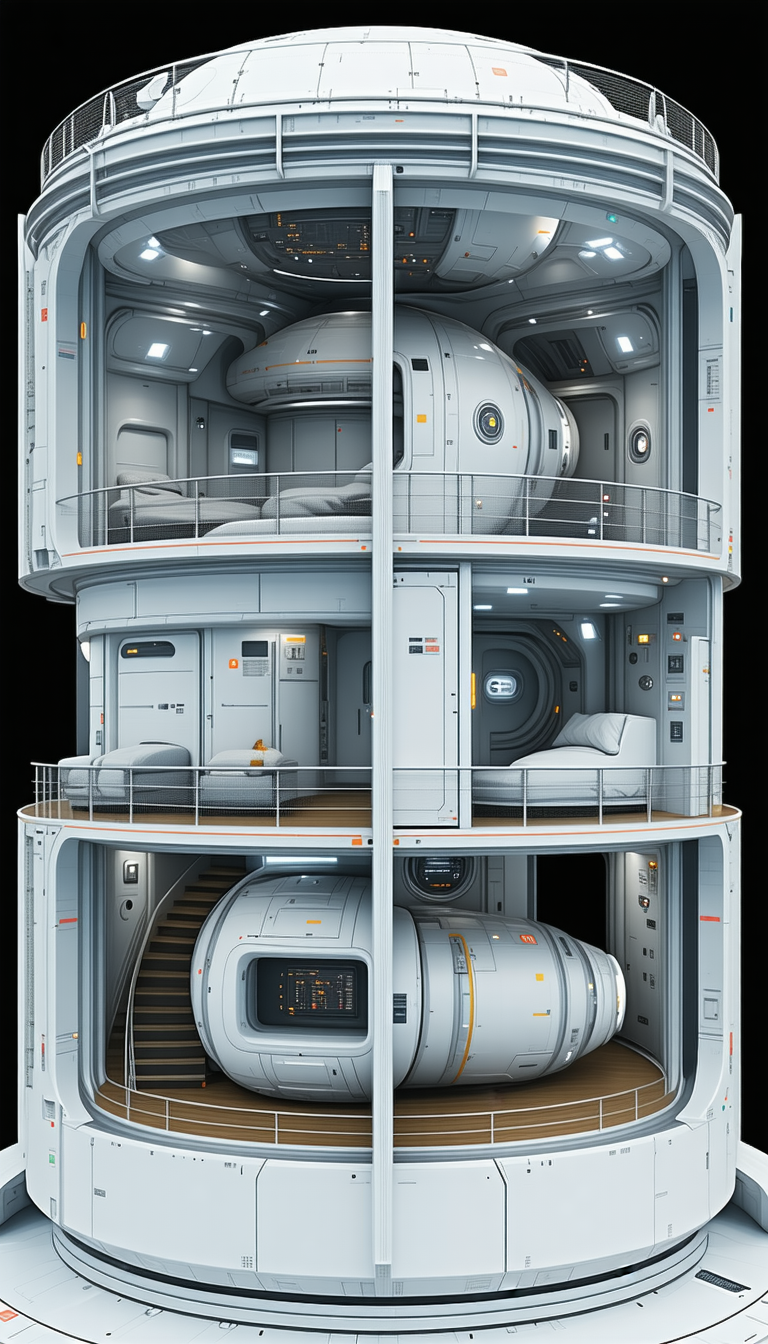 image, there futuristic space station