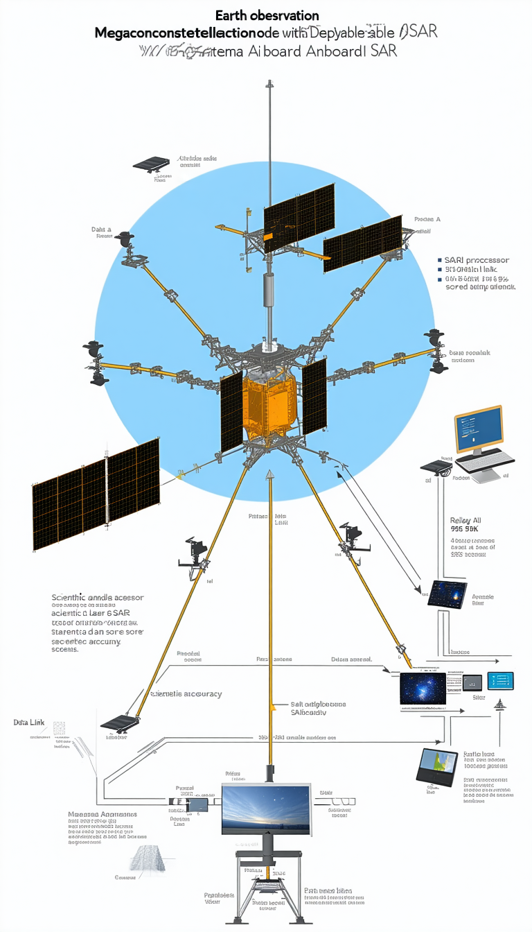 A Diagram Is Displayed Showing The Different Components Of A Spacecraft