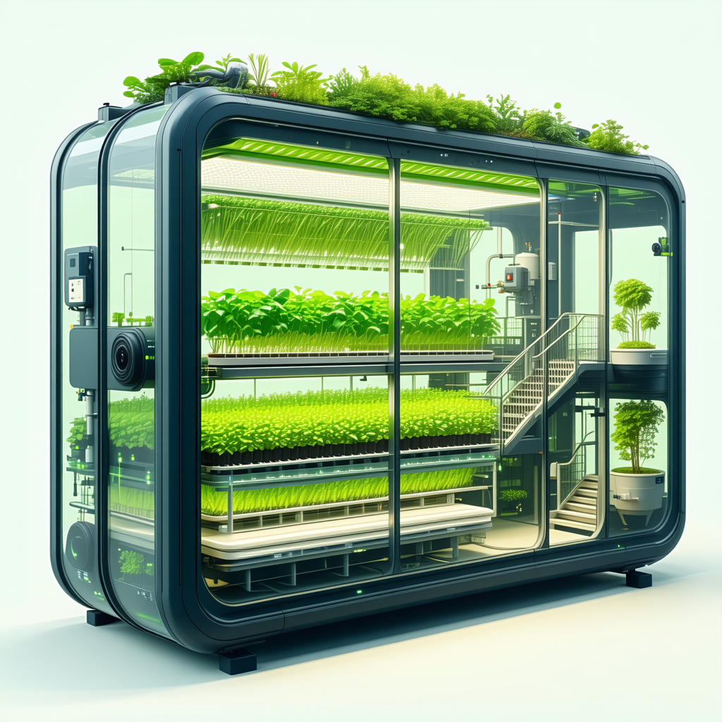 A Large, Modern Greenhouse Filled With Various Plants