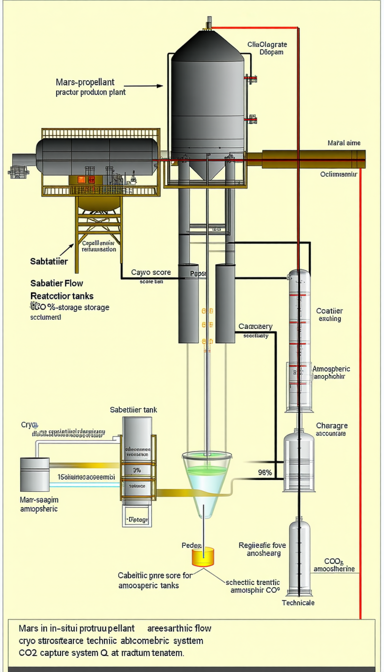 The Image Is A Diagram Of A Chemical Plant, Showing The Process Of Creating A Product