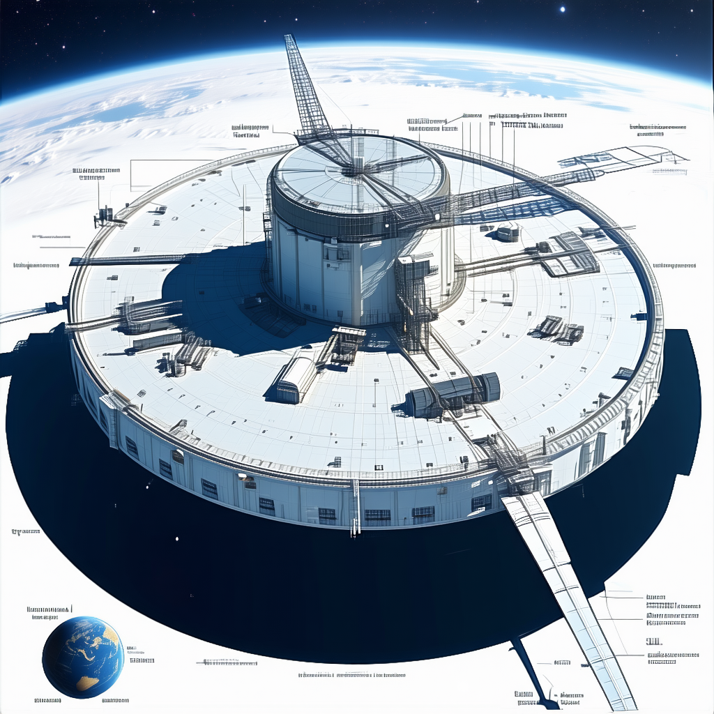 A Large White Dome Structure Is Shown In A Space Station