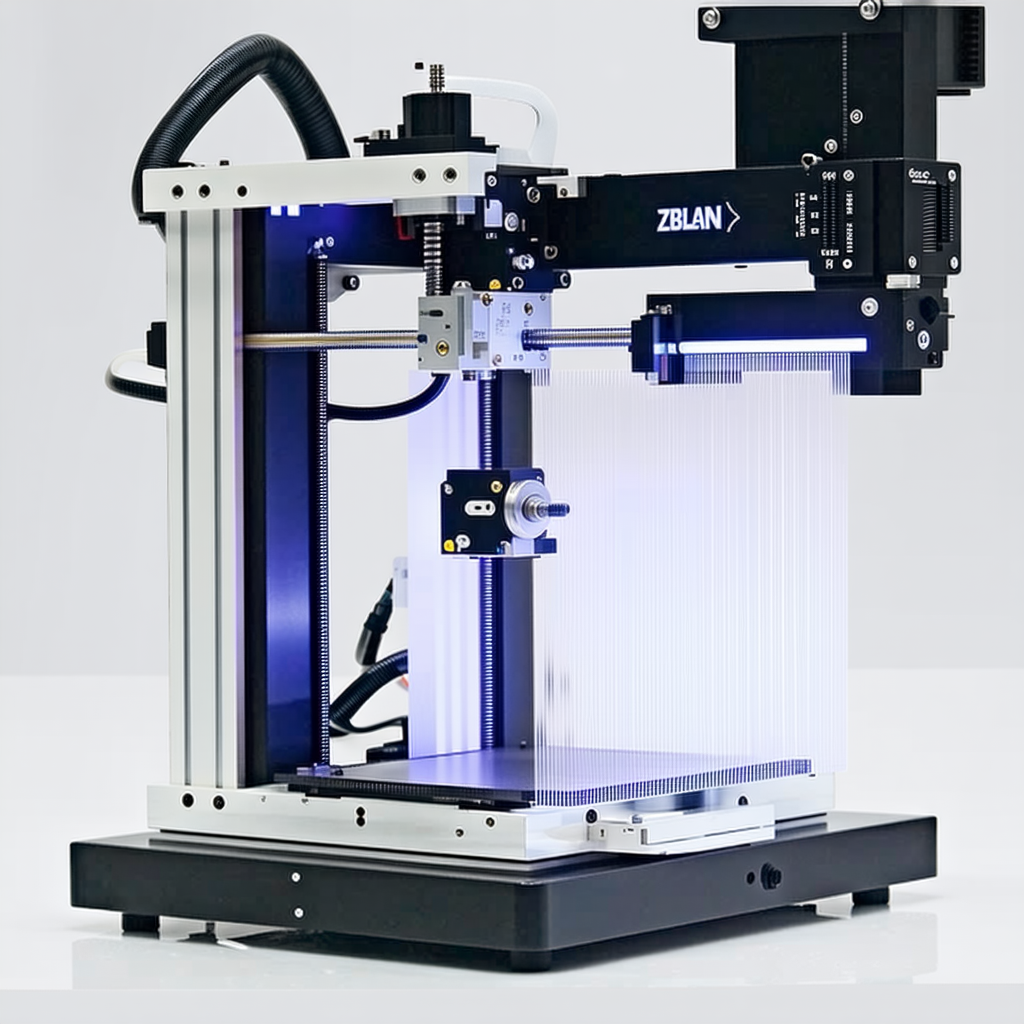 A 3d Printer In The Process Of Printing A Plastic Object