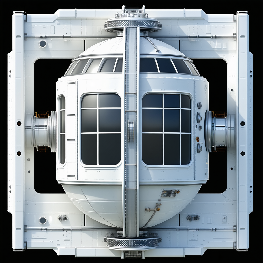 A Large White Dome Is Shown In A 3d Rendering