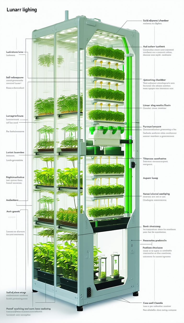A Large, Multi-layered Greenhouse Filled With Various Plants