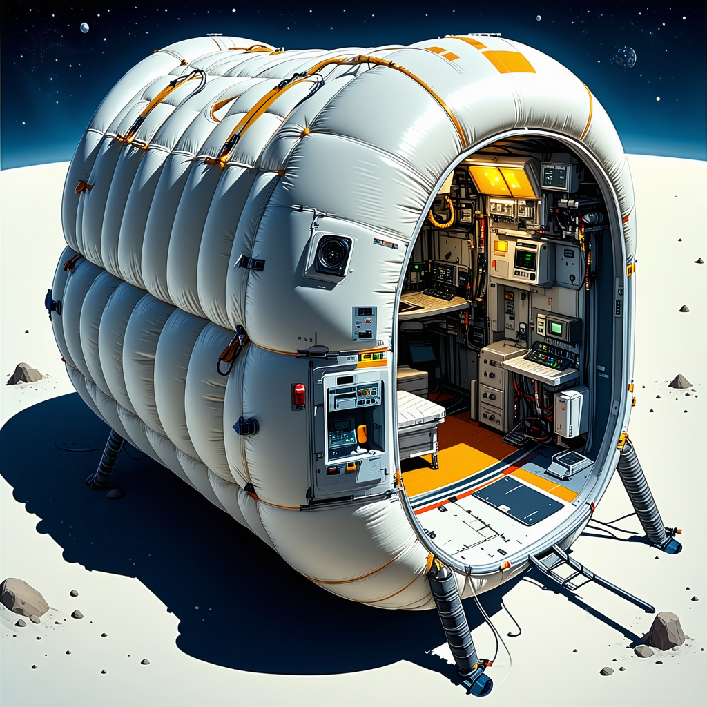 image, there large white spacecraft