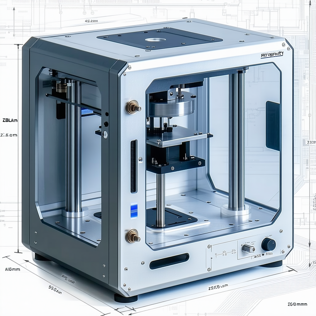 A White And Gray 3d Printer Is Shown In A Close-up View