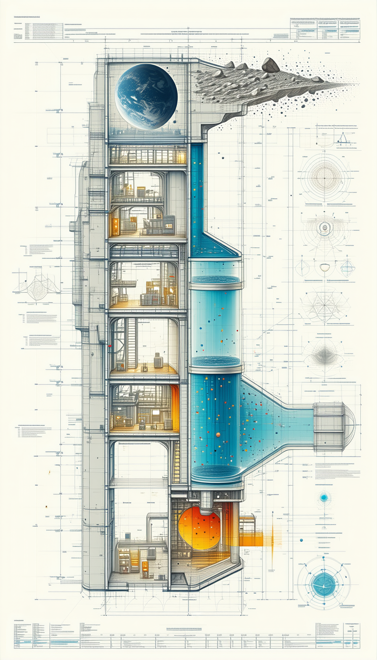 A Large, Multi-level Space Is Depicted In This Drawing