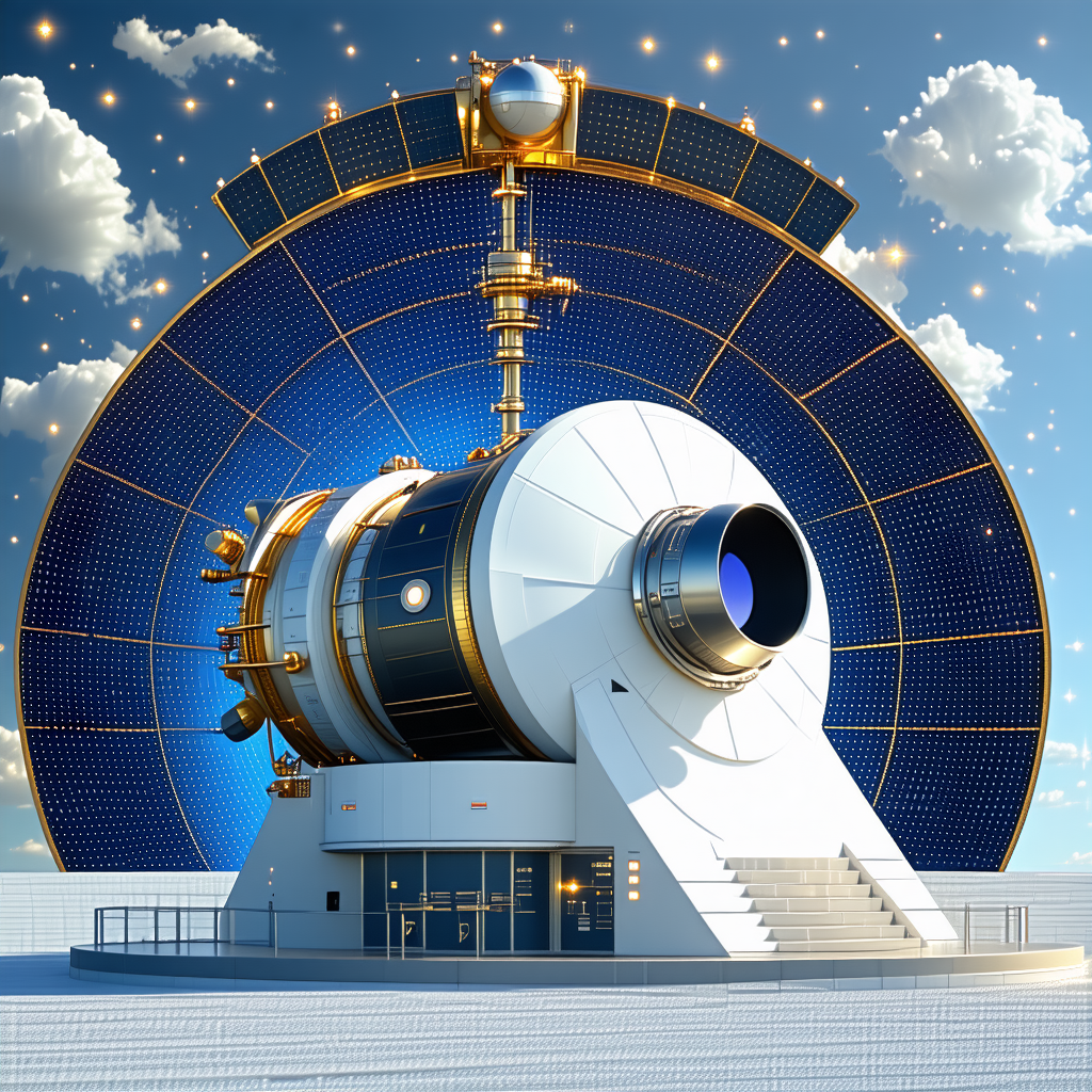 A Large, Futuristic-looking Spacecraft With A Dome-shaped Structure