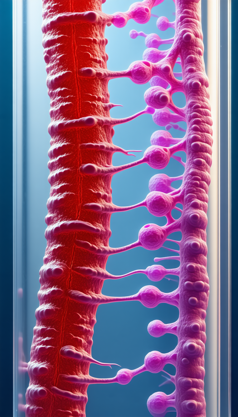 A Close-up View Of A Red, Pink, And Purple Plant With A Clear Glass Case Surrounding It