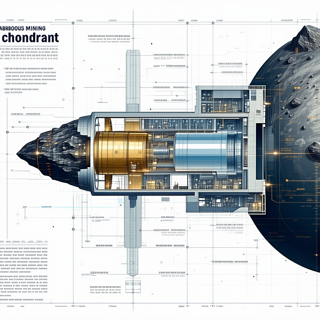 A Large Spacecraft Is Shown In A Detailed Drawing, With A Large Sphere In The Center