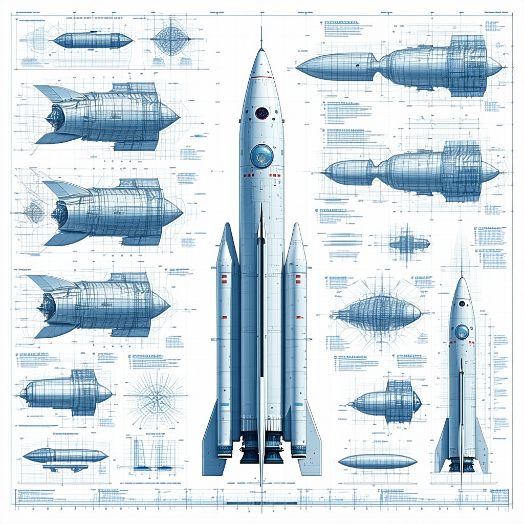 A Blue Space Shuttle Is Shown In A Series Of Diagrams, With Each Part Labeled