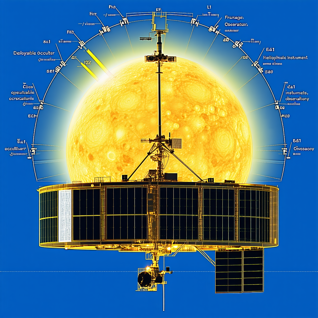 A Spacecraft With A Large Dish Antenna On Top Of It