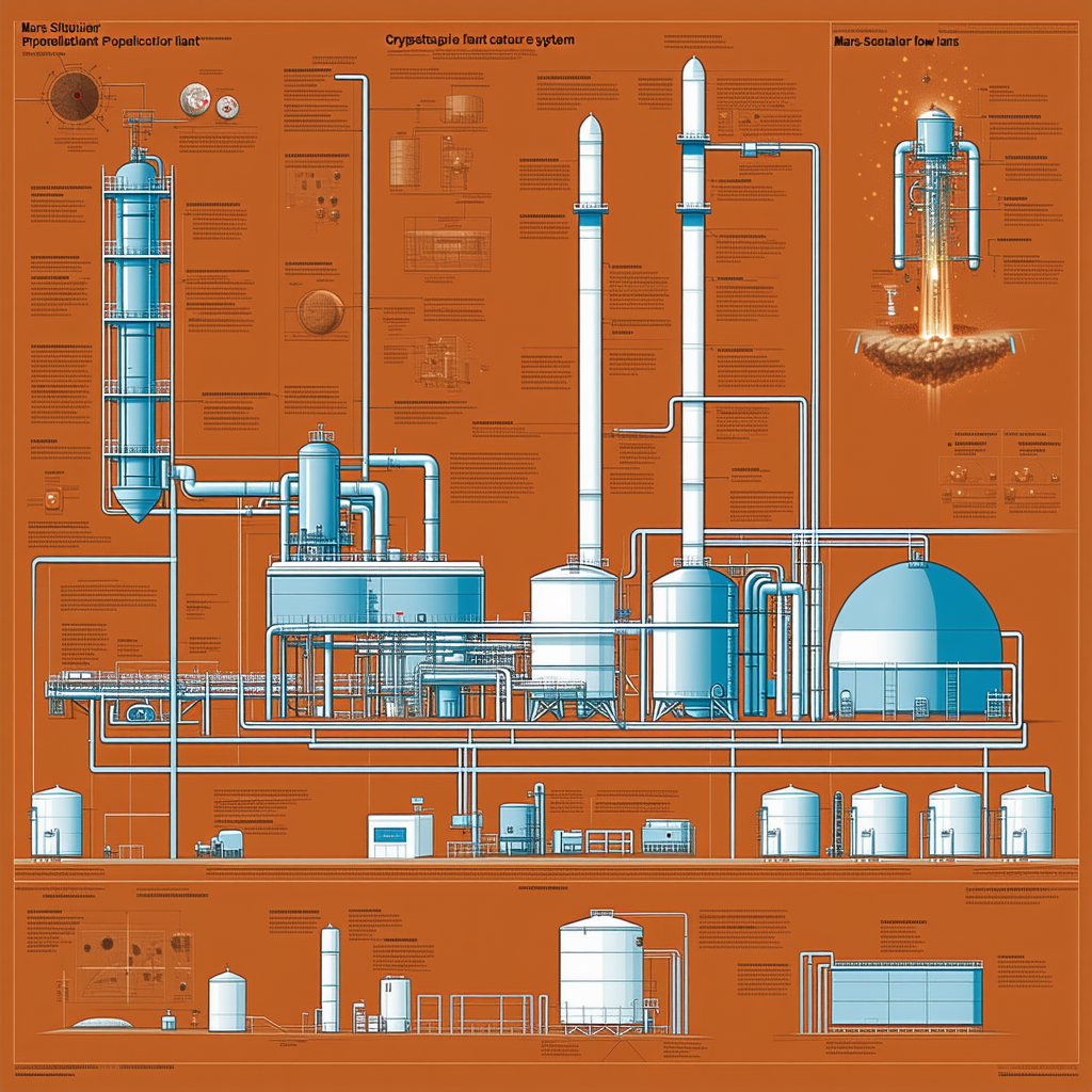 A Large, Detailed Drawing Of A Chemical Plant Is Displayed On A Wall