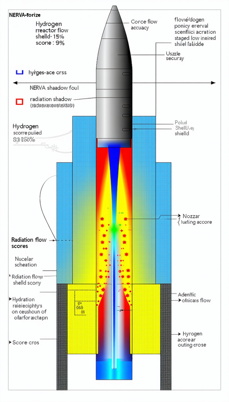 A Diagram Of A Nuclear Reactor, With A Focus On The Radiation Flow
