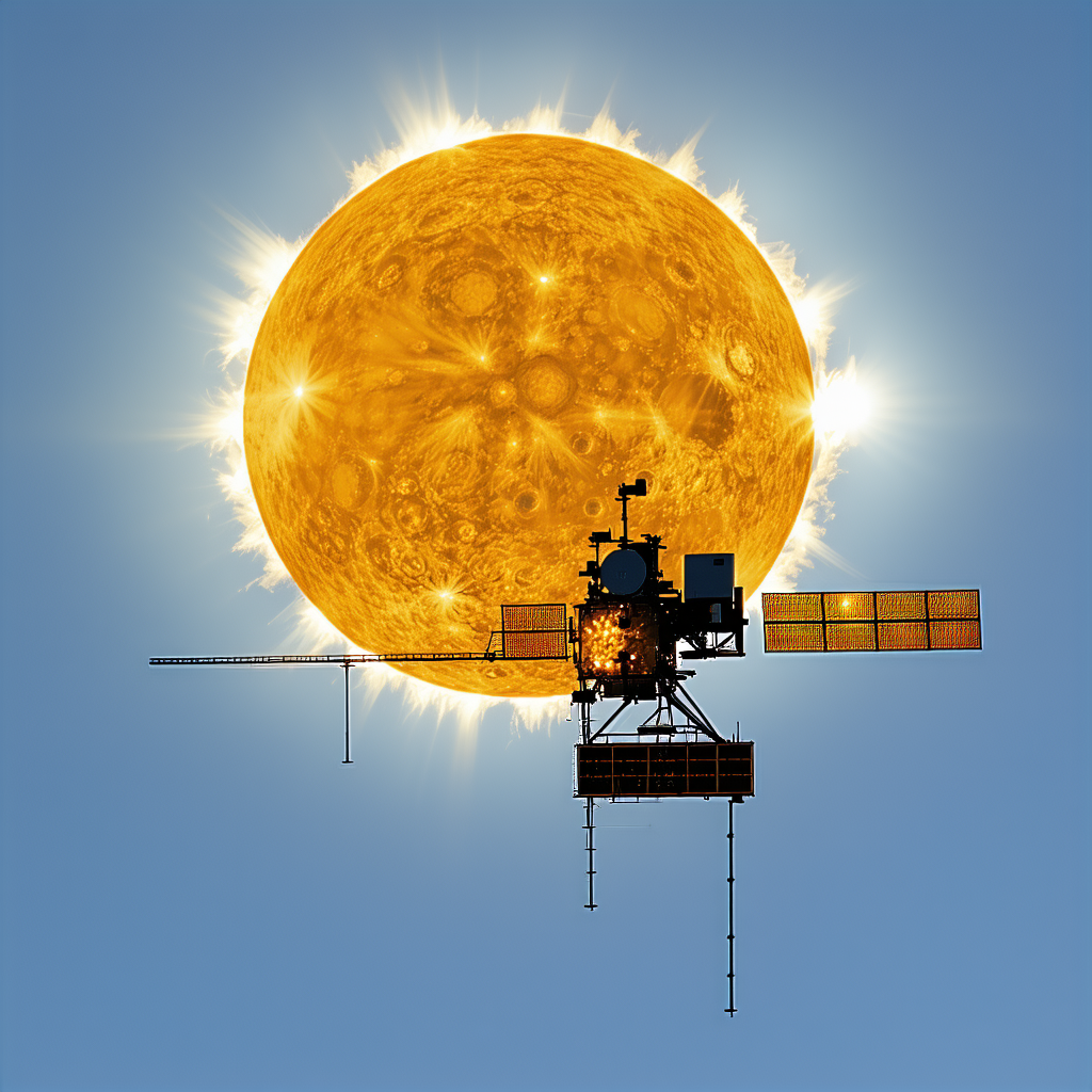 A Large Satellite Dish Mounted On A Metal Structure