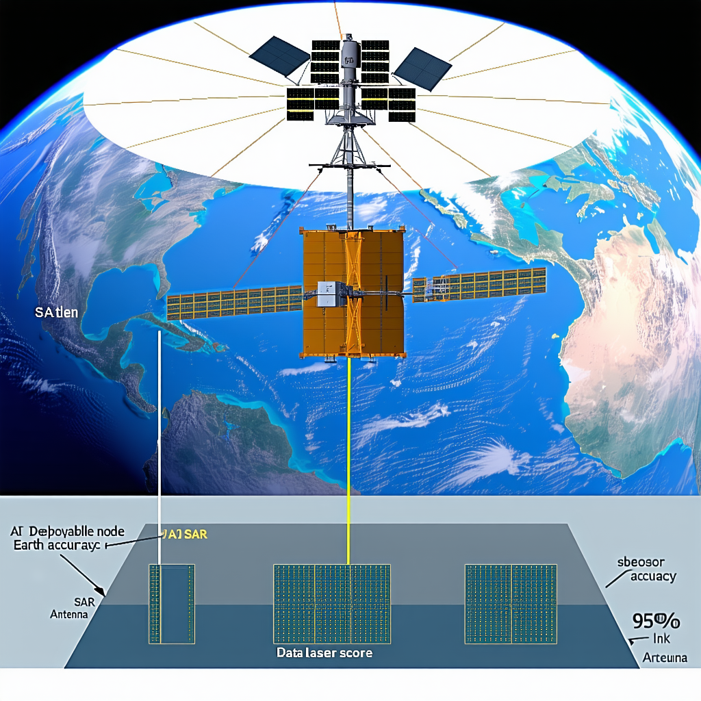 A Satellite In Space, Positioned Above The Earth